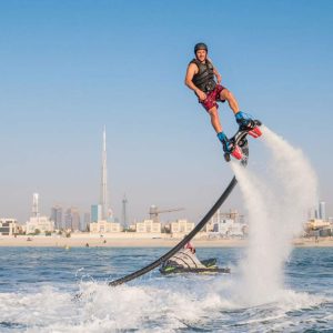 Flyboard view panoramic Burj Khalifa Dubai