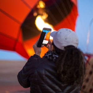 Sunrise hot air balloon